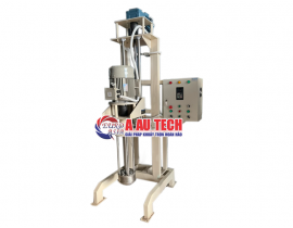 Máy nghiền rổ nâng hạ bằng vít me 50kg