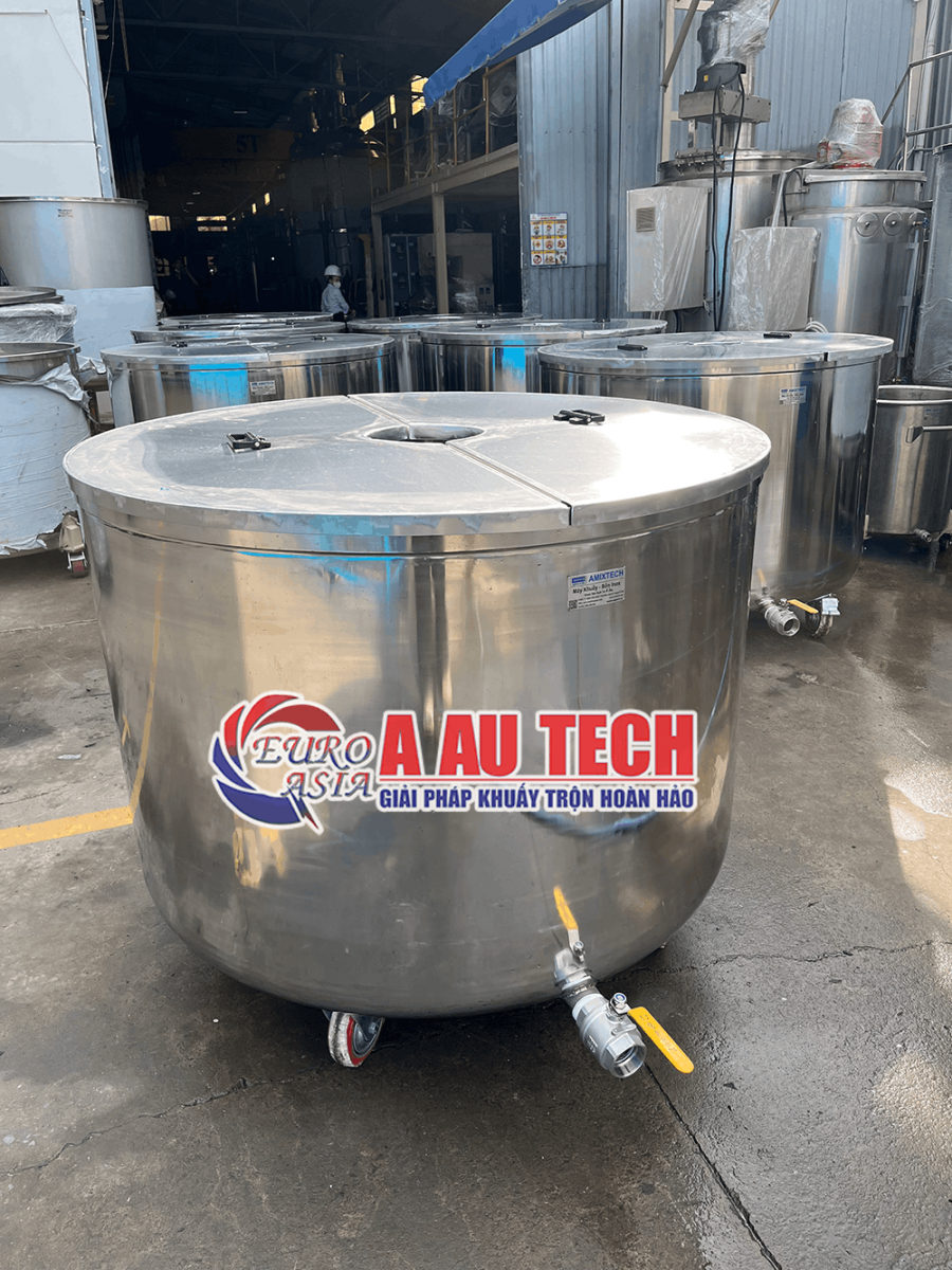 bồn chứa sơn 1000 lít van xả liệu