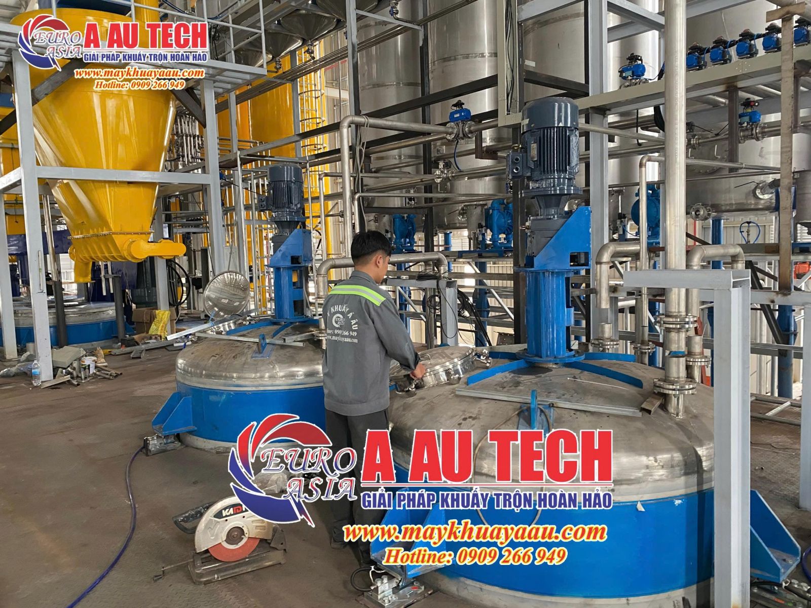 hệ thống bồn khuấy sơn công nghiệp