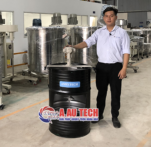 MÁY KHUẤY KHÍ NÉN GÁ PHUY 200 LÍT AMIX-K04