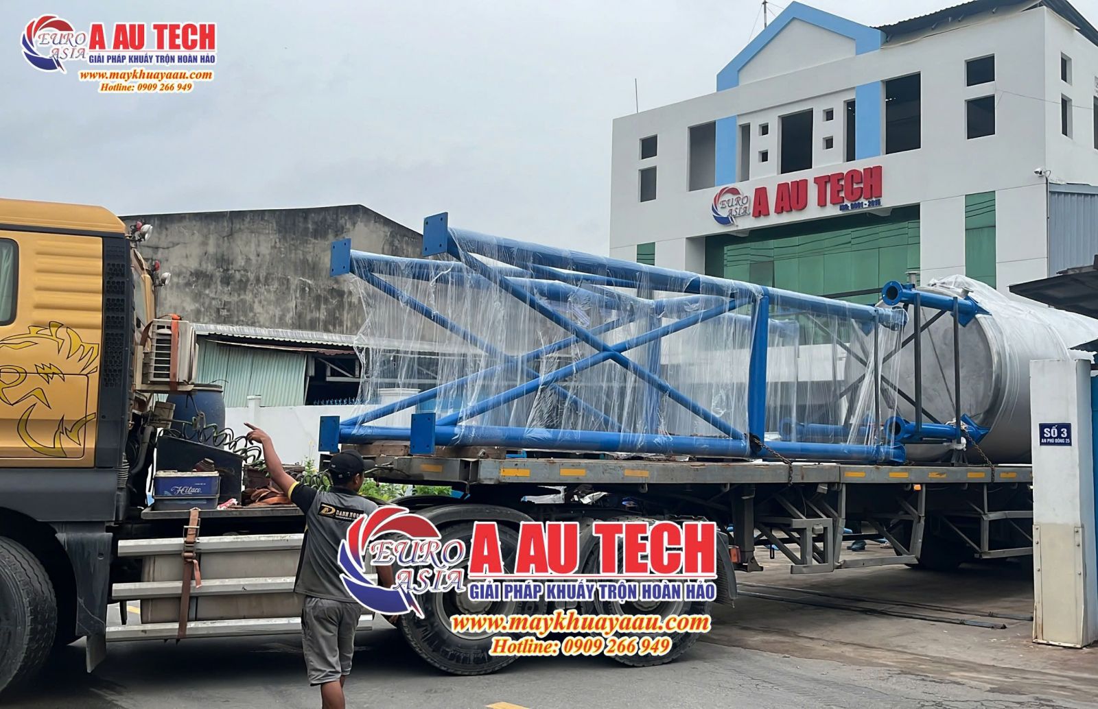 giao hàng dự án bồn khuấy sơn