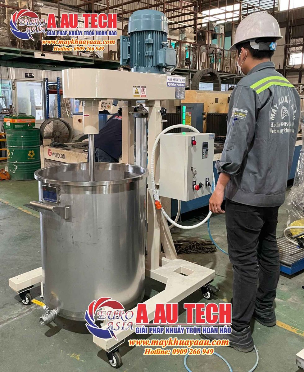 máy khuấy sơn 200 lít nâng khí