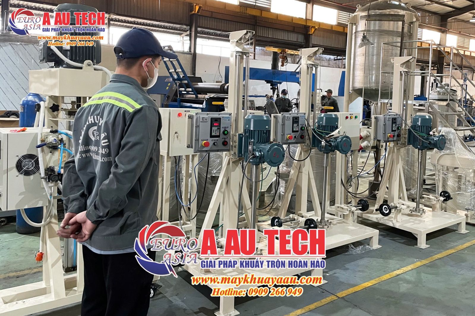 máy khuấy sơn phòng nổ 50 lít tay quay