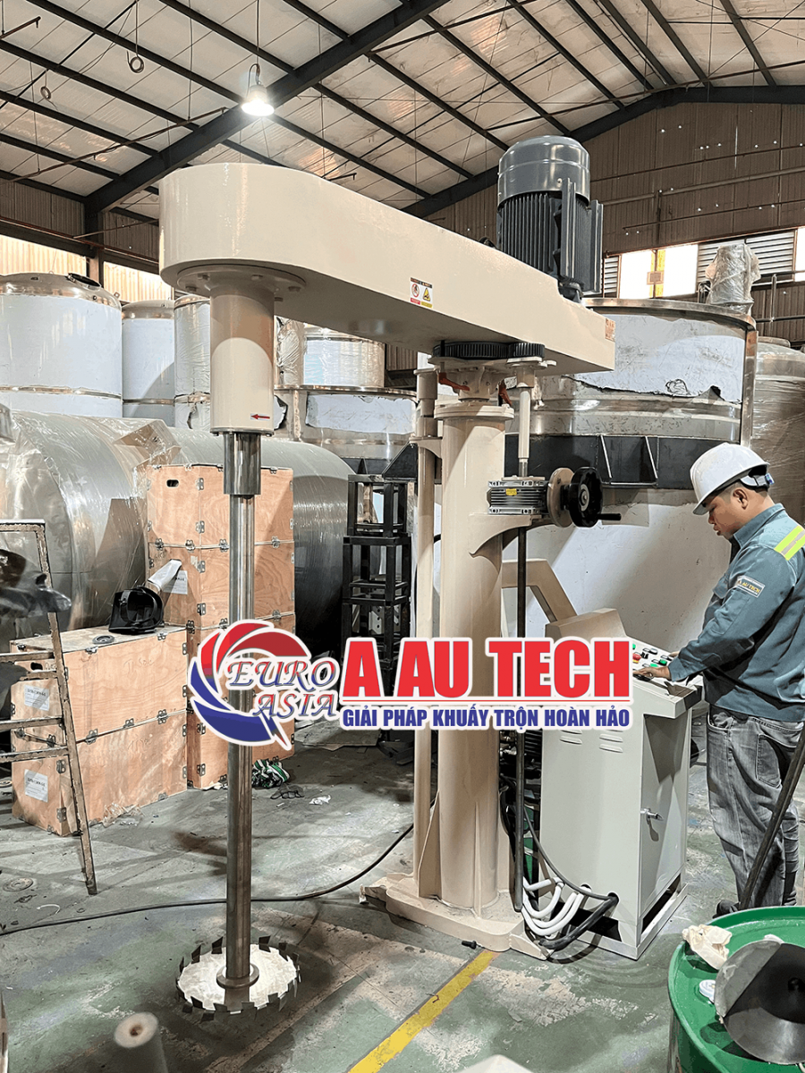 máy khuấy sơn xoay đầu 