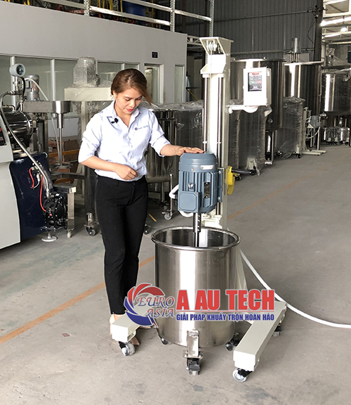 máy khuấy sơn nâng hạ bằng quay tay