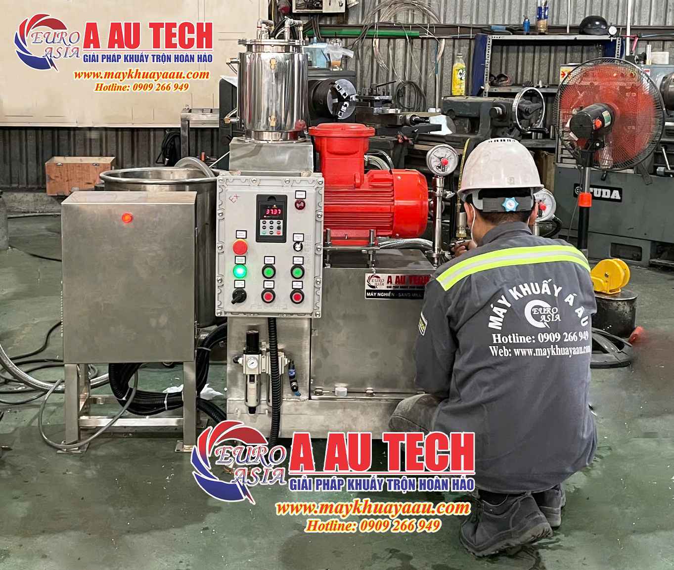 máy nghiền ngang thí nghiệm 4