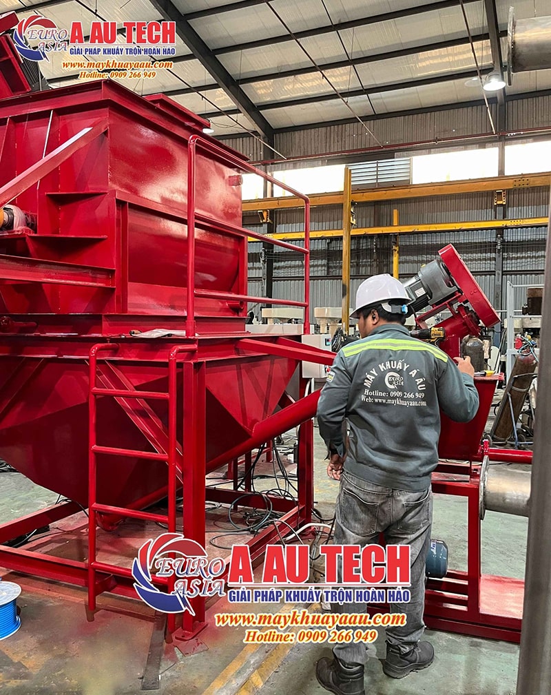 máy trộn dán gạch 1 tấn á âu