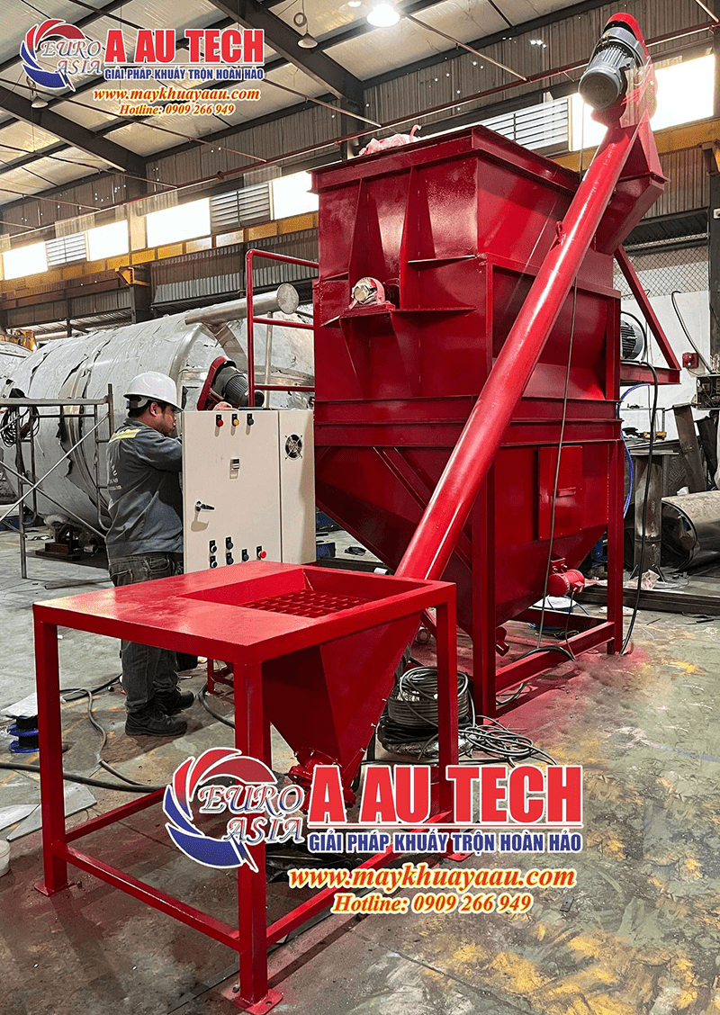 máy trộn keo dán gạch 2 tầng