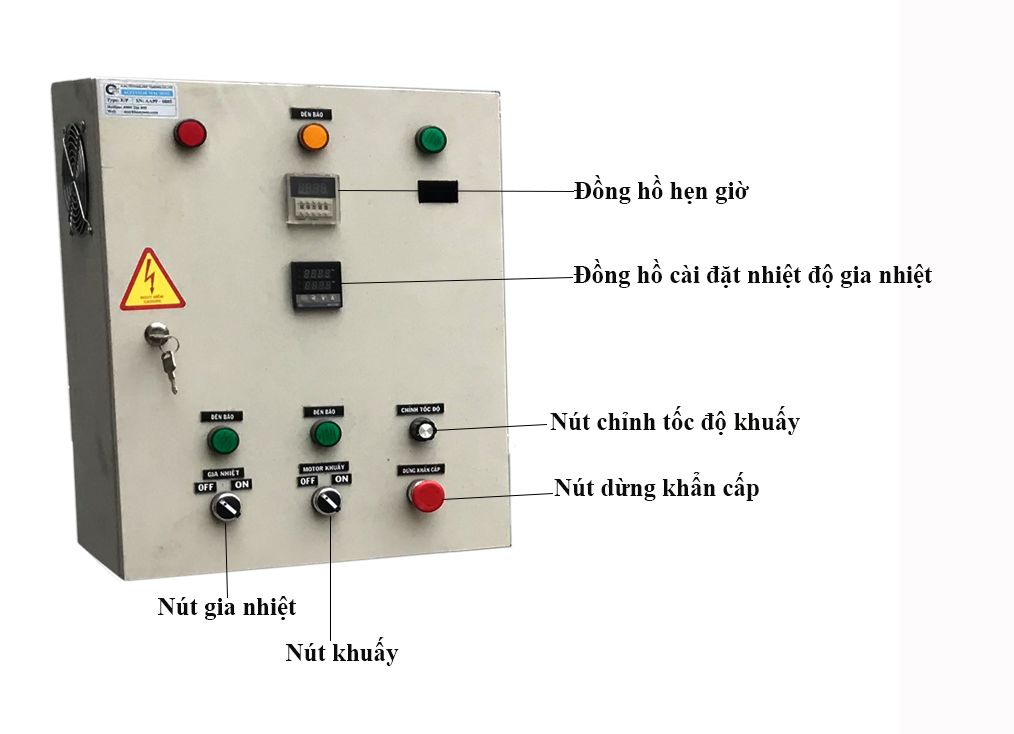 tủ điện của bồn khuấy gia nhiệt