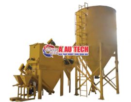 MÁY TRỘN BỘT TRÉT KÈM SILO CHỨA