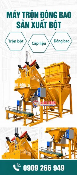 Máy trộn bột khô nằm ngang