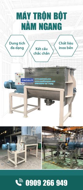 Máy trộn bột khô nằm ngang