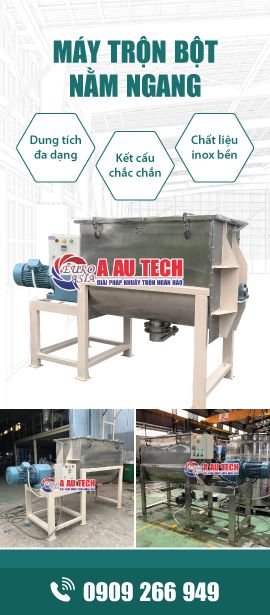 Máy trộn bột khô nằm ngang