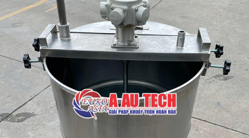 Máy khuấy sơn thùng phuy 200 lít motor khí nén 5 piston