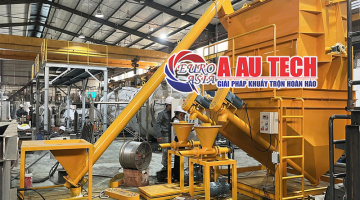 Máy trộn bột trét 2 tầng 2 tấn bao tự may-Giải pháp trộn bột tự động hiệu quả