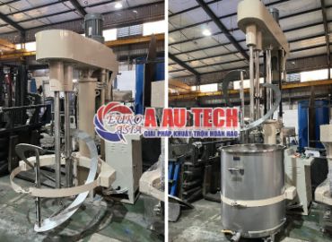 Máy khuấy sơn epoxy 2 trục thiết kế theo yêu cầu sản xuất 
