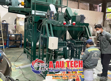 Máy trộn bột xây dựng 1000kg 2 tầng giải pháp tối ưu cho ngành vật liệu xây dựng